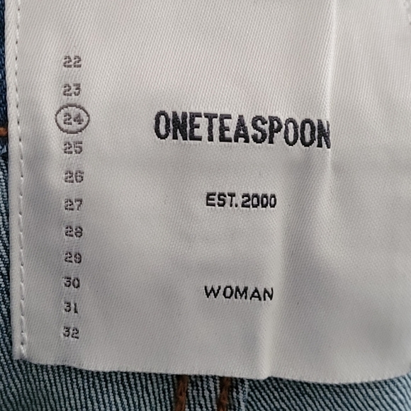 One Teaspoon  High Waist Denim Short Size 24 - Picture 9 of 12